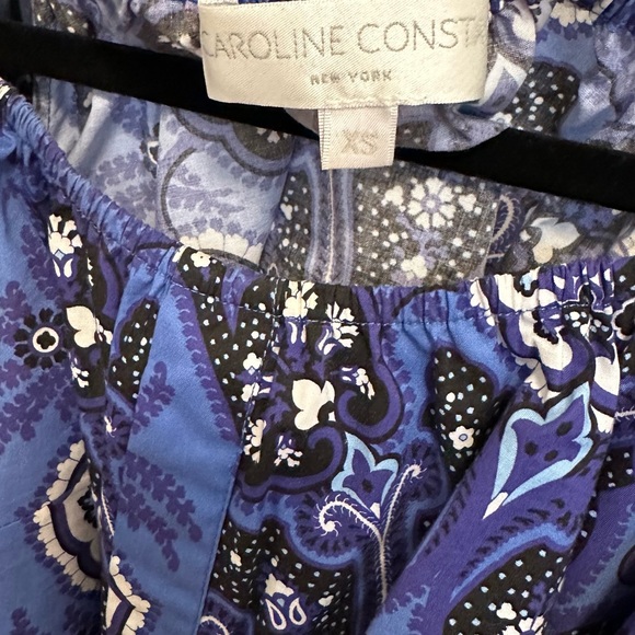 Caroline Constas Nella Paisley off the shoulder puff sleeve top - Picture 4 of 5